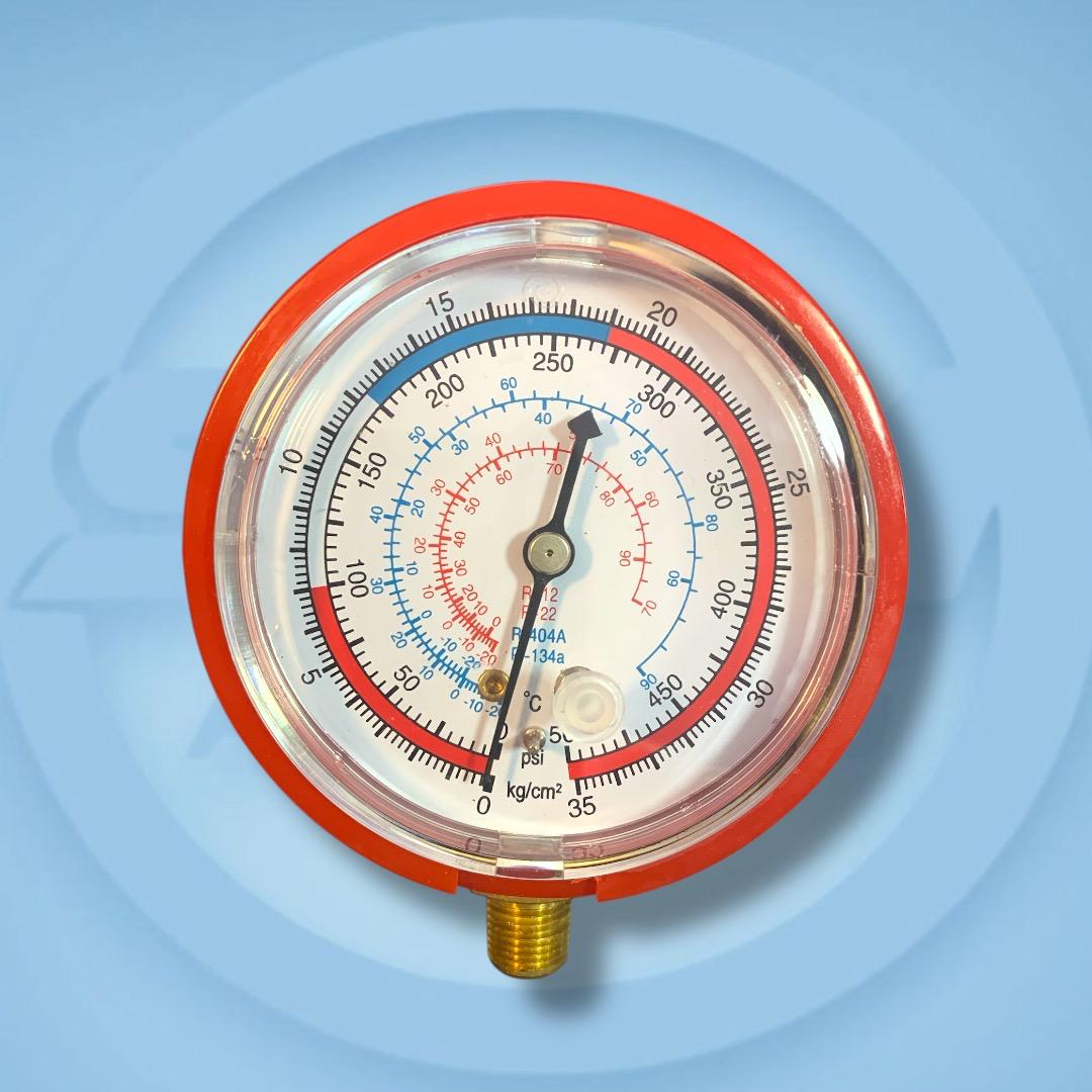 RELOJ DE ALTA – MANÓMETRO PARA AIRE ACONDICIONADO AUTOMOTRIZ