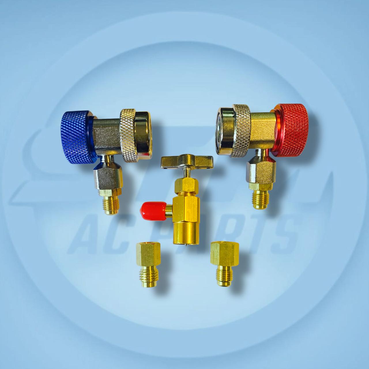 KIT DE CONECTORES RÁPIDOS Y ADAPTADORES R134A