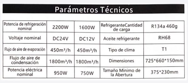 EQUIPO DE AIRE ACONDICIONADO 100% ELÉCTRICO DE TECHO- FORMATO COMPACTO 24V - Imagen 6