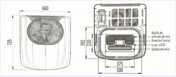EQUIPO DE AIRE ACONDICIONADO 100% ELÉCTRICO DE TECHO- FORMATO COMPACTO 24V - Imagen 5