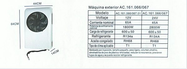 EQUIPO ELÉCTRICO DE AIRE ACONDICIONADO TIPO MOCHILA 24V - Imagen 5