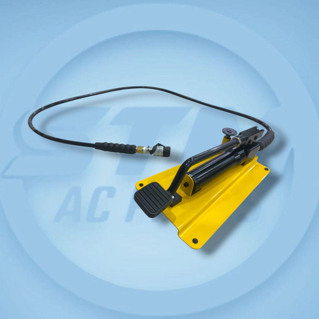 PRENSA HIDRÁULICA (CRIMPADORA) CON PEDAL PARA MANGUERAS DE A/C