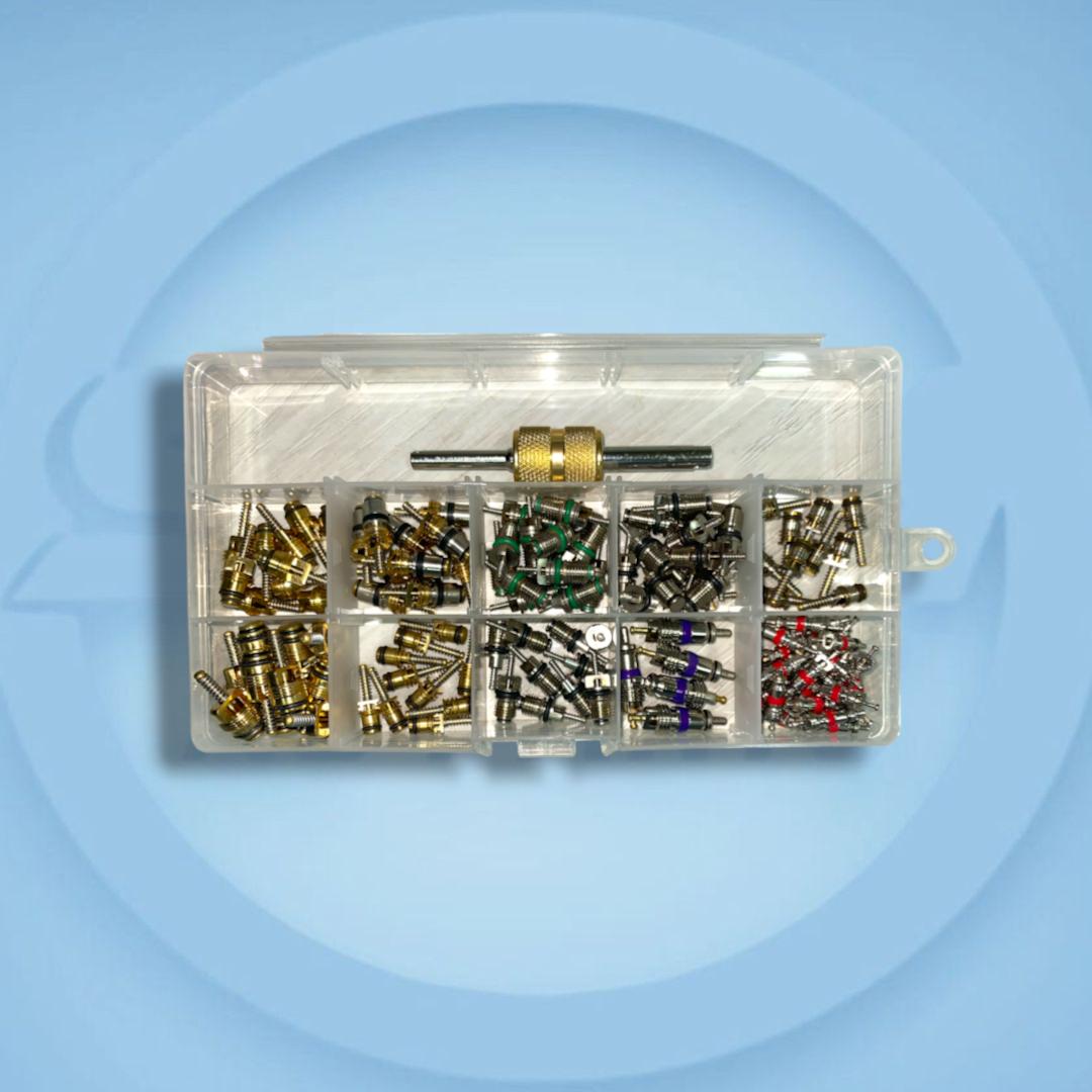 KIT DE VÁLVULAS DE SERVICIO A/C – 121 PIEZAS