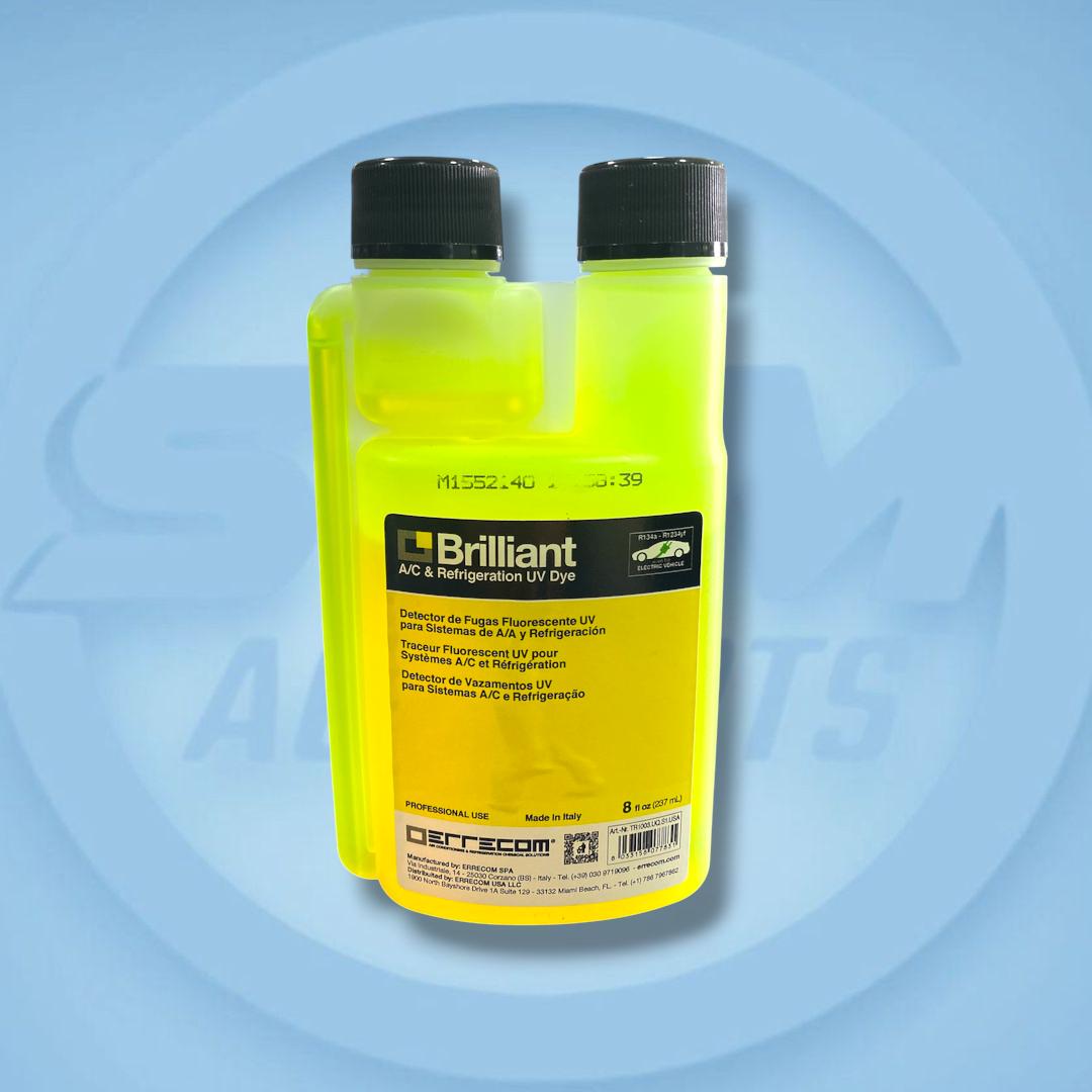 TINTE DETECTOR DE FUGAS UV PARA AIRE ACONDICIONADO Y REFRIGERACIÓN – BRILLIANT ERRECOM 250 ML | STM AC PARTS